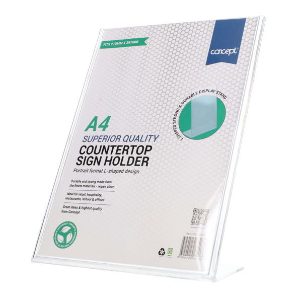 A4 PORTRAIT SLANTED SIGN HOLDER