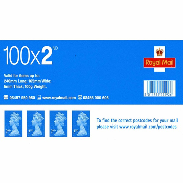 2ND CLASS STAMPS PACK 100