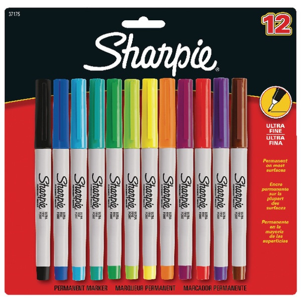 SHARPIE MARKER ULTRA-FINE ASSORTED (PACK OF 12)