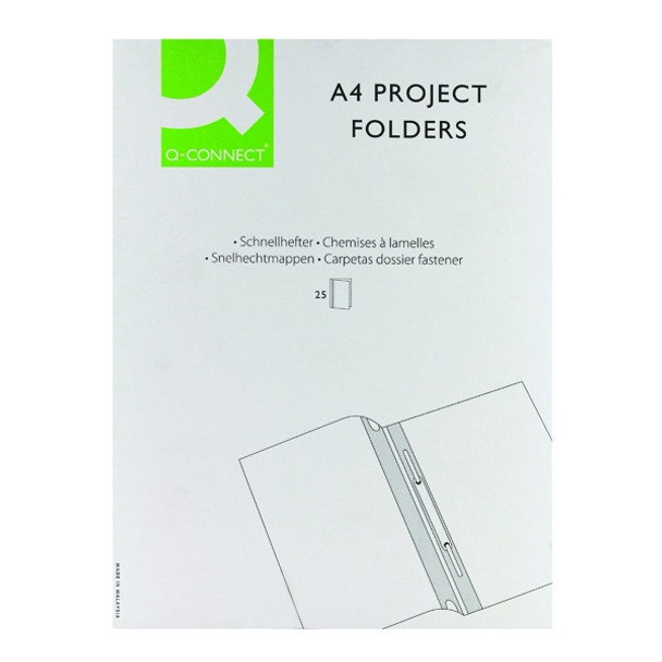 Q-Connect Project Folder A4 Blue (Pack of 25)