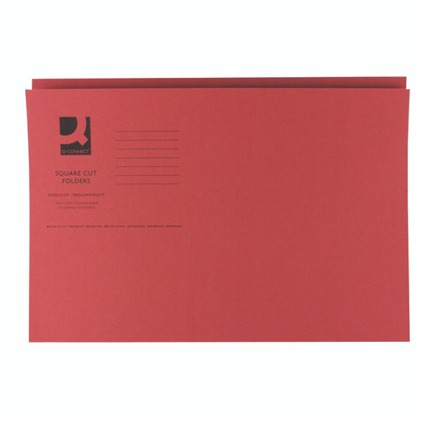 Q-CONNECT SQUARE CUT FOLDER  FOOLSCAP (PACK OF 100)