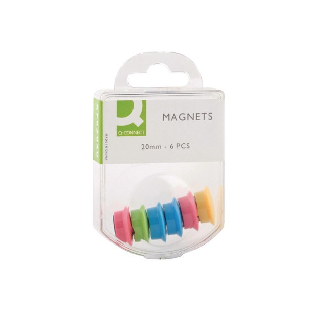 Q CONNECT MAGNETS 24MM 6PK ASSTD.