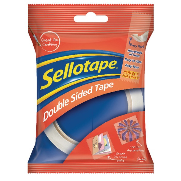 SELLOTAPE DOUBLE SIDED TAPE 12MMX33M (PACK OF 1)