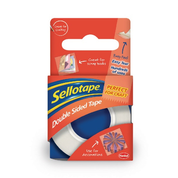 SELLOTAPE DOUBLE SIDED TAPE 15MMX5M (PACK OF 1)