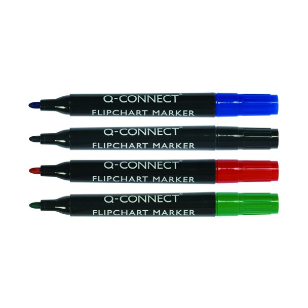 QCONNECT FLIPCHART MARKER 4PK