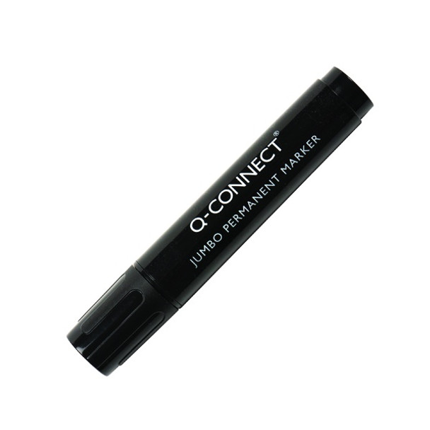 Q-CONNECT JUMBO PERMANENT MARKER PEN CHISEL TIP BLACK