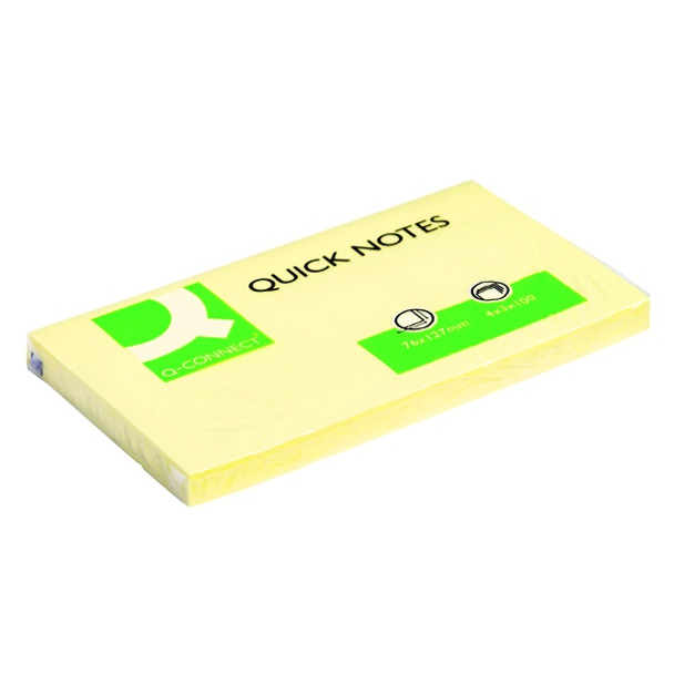 Q-CONNECT QUICK NOTES 76 X 127MM YELLOW (PACK OF 12)