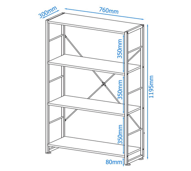 CABRINI WHITE BOOKCASE