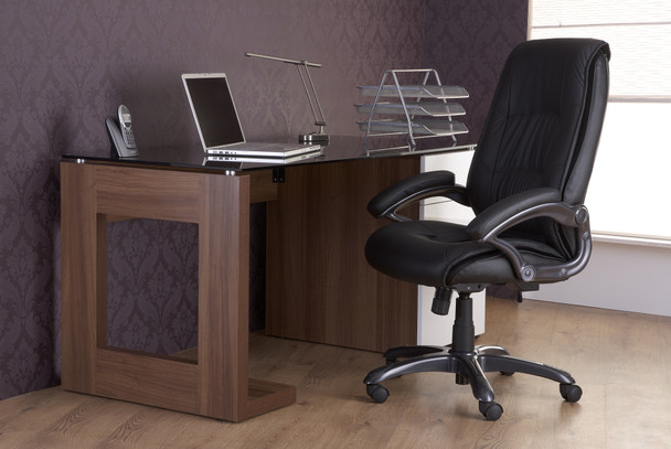 SORBONNE WALNUT EXEC COMP DESK