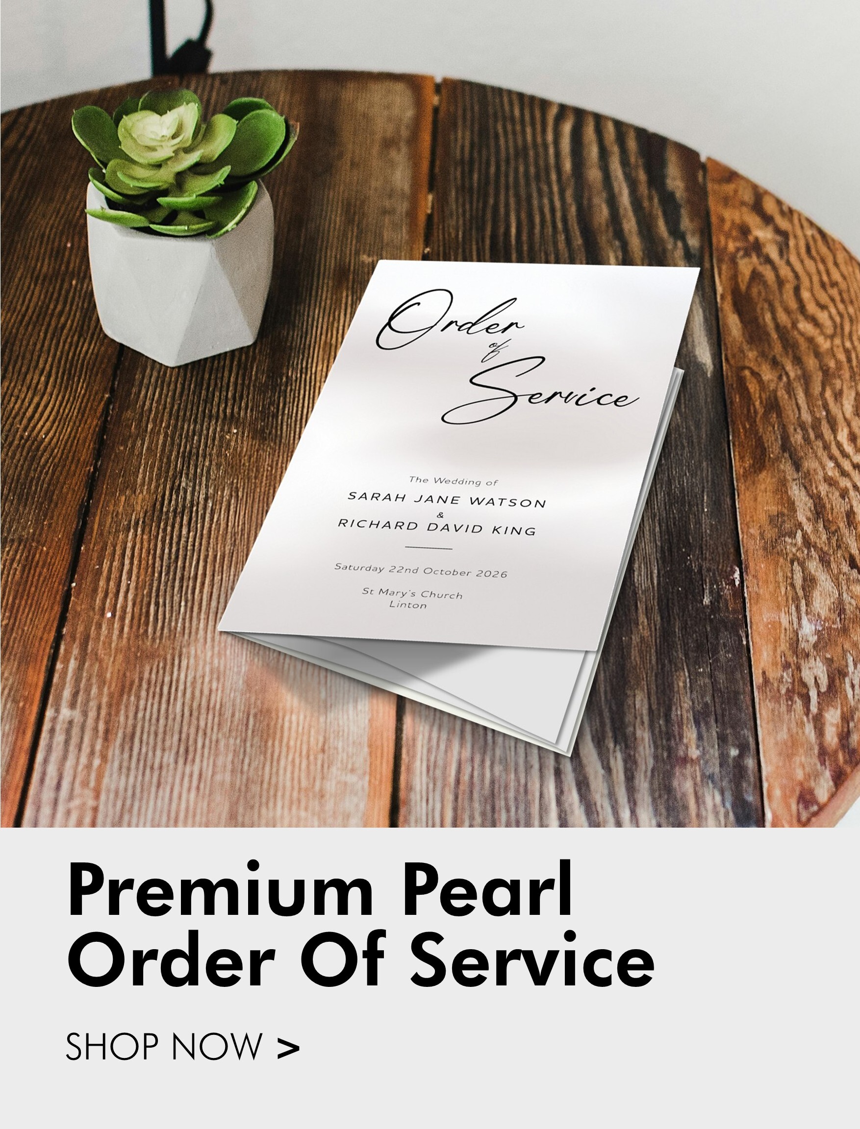 Premium Pearl Order of Service