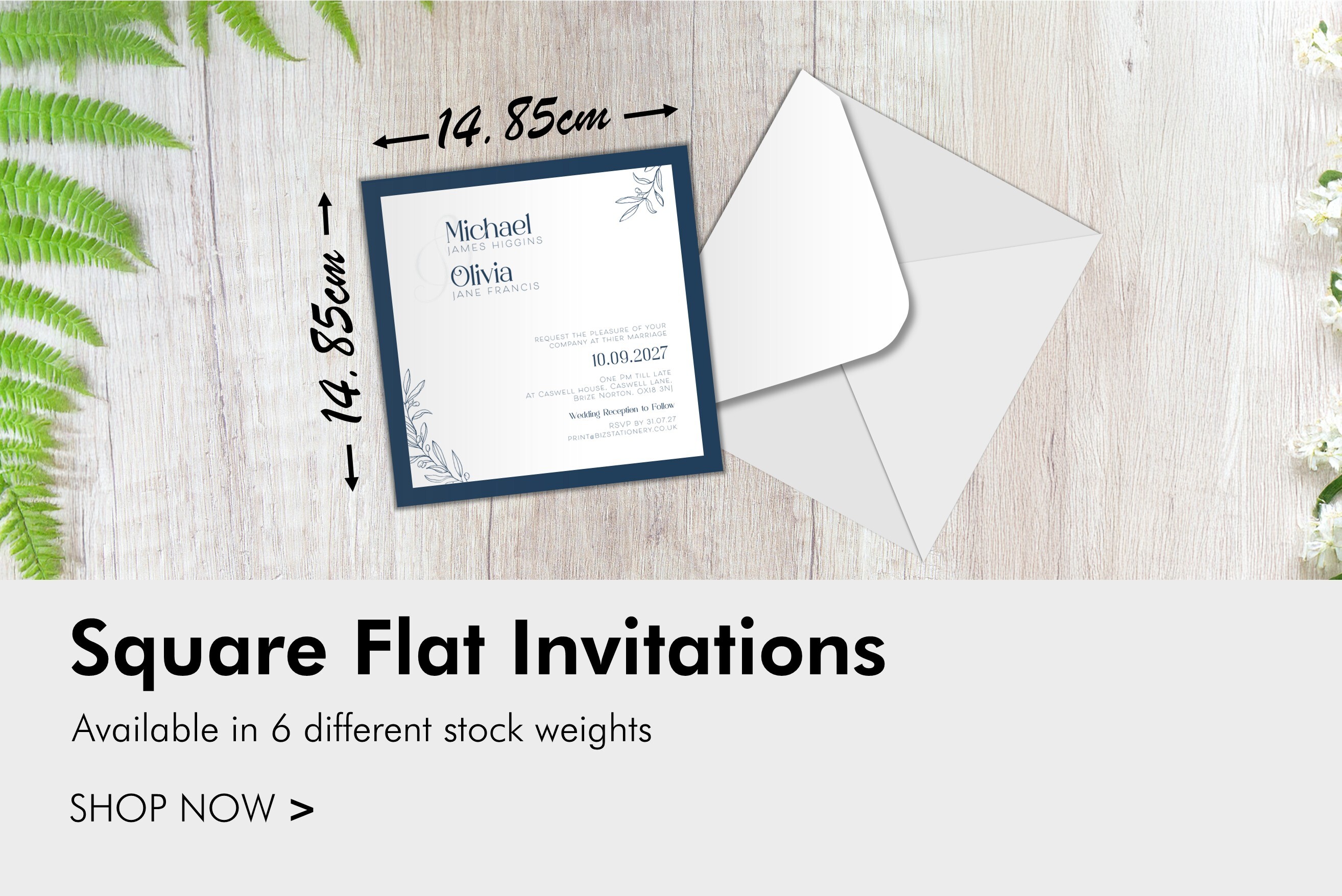 14.85cm sq Invitation