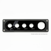 Sparked Innovations Black Single DIN Aluminum Switch And Voltmeter Panel