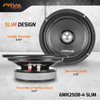 PRV Audio 6MR250B-4 SLIM 6.5" inch 4 Ohm (MR Series) Midrange Bullet Car Speaker 250 Watts RMS (Single)