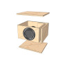 Glue it & Screw it Single 10" inch Compact High Performance Subwoofer Ported Enclosure Assembled View