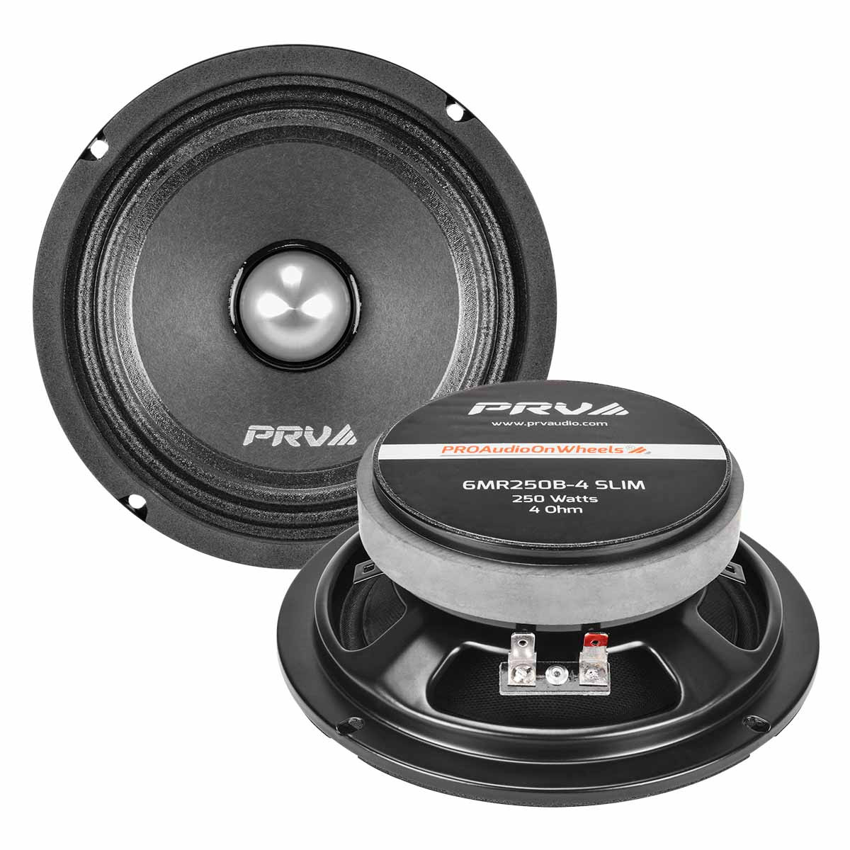 PRV Audio 6MR250B-4 SLIM inch Ohm (MR Series) Midrange