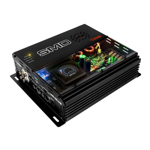 SMD-200.4AB 4-Channel Amplifier Angled Front View