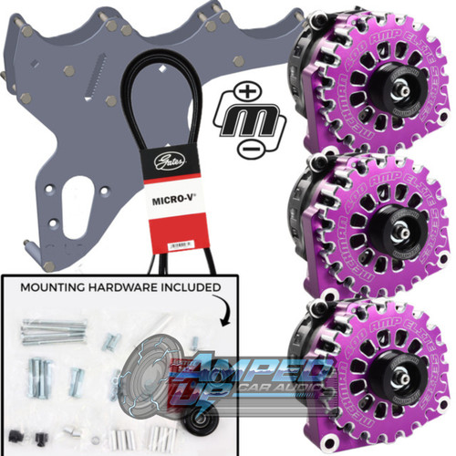 99-04 GM Trucks/SUV's Triple Alternator Bracket that Includes Three Alternators