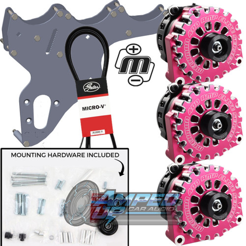 05 - 13 GM Trucks/SUV's Triple Alternator Bracket that Includes Three Alternators