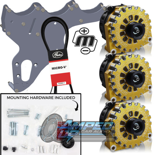 05 - 13 GM Trucks/SUV's Triple Alternator Bracket that Includes Three Alternators