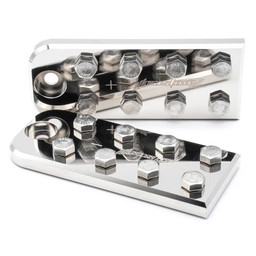 ILL Customz 8 Spot 1/0 AWG Bolt Down Lug Style Battery Terminals (Pair)