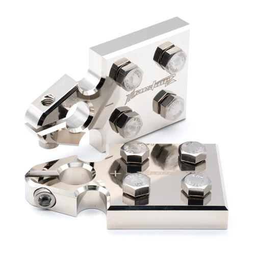 ILL Customz 4 Spot 1/0 AWG SAE Lug Style Battery Terminals (Pair)