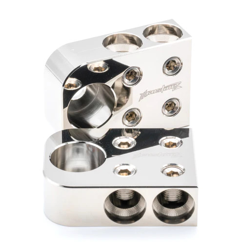 ILL Customz 4 Spot 1/0 AWG Bolt Down Input Style Battery Terminals (Pair)
