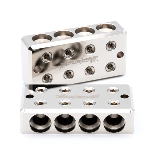 ILL Customz 4 Spot 1/0 AWG Input Style Distribution Blocks (Pair)