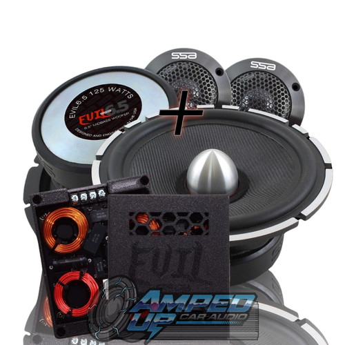 SSA Evil 6.5" inch 4 Ohm (Evil Series) Component Car Speaker Set 125 Watts RMS (Pair)