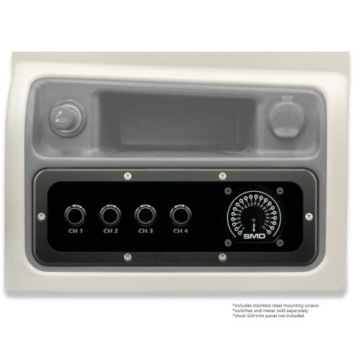 Sparked Innovations Billet Aluminum SMD Full-Size GM Truck 2003 – 2007 Switch Panel – 1 SMD Meter
