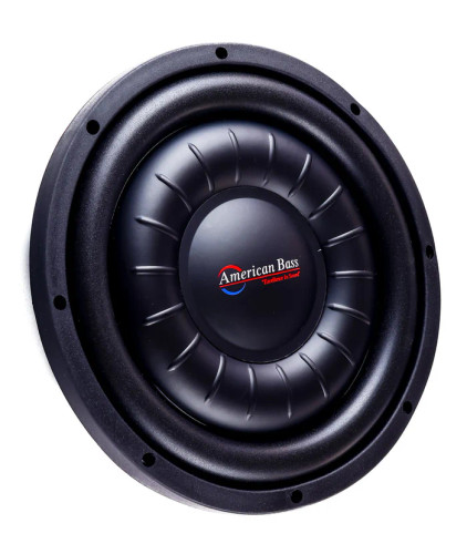 American Bass Hawk Slim 10" inch DVC Dual 4 Ohm (Hawk Slim Series) Shallow Mount Car Subwoofer 700 Watts RMS