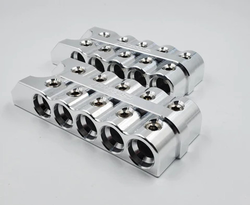 Jims Machineworx 10 Spot 1/0 AWG Bolt Down Input Style Battery Terminals (Pair)