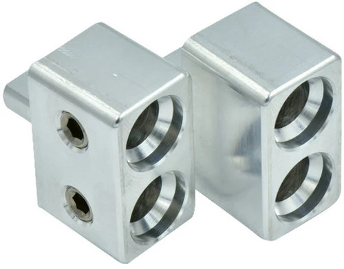 Jims Machineworx Dual 1/0 Gauge to 1/0 Gauge Inputs (Pair)