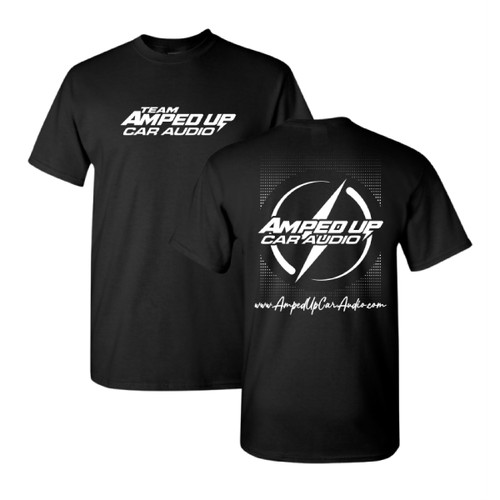 Amped Up Car Audio White Lightning Logo T-Shirt