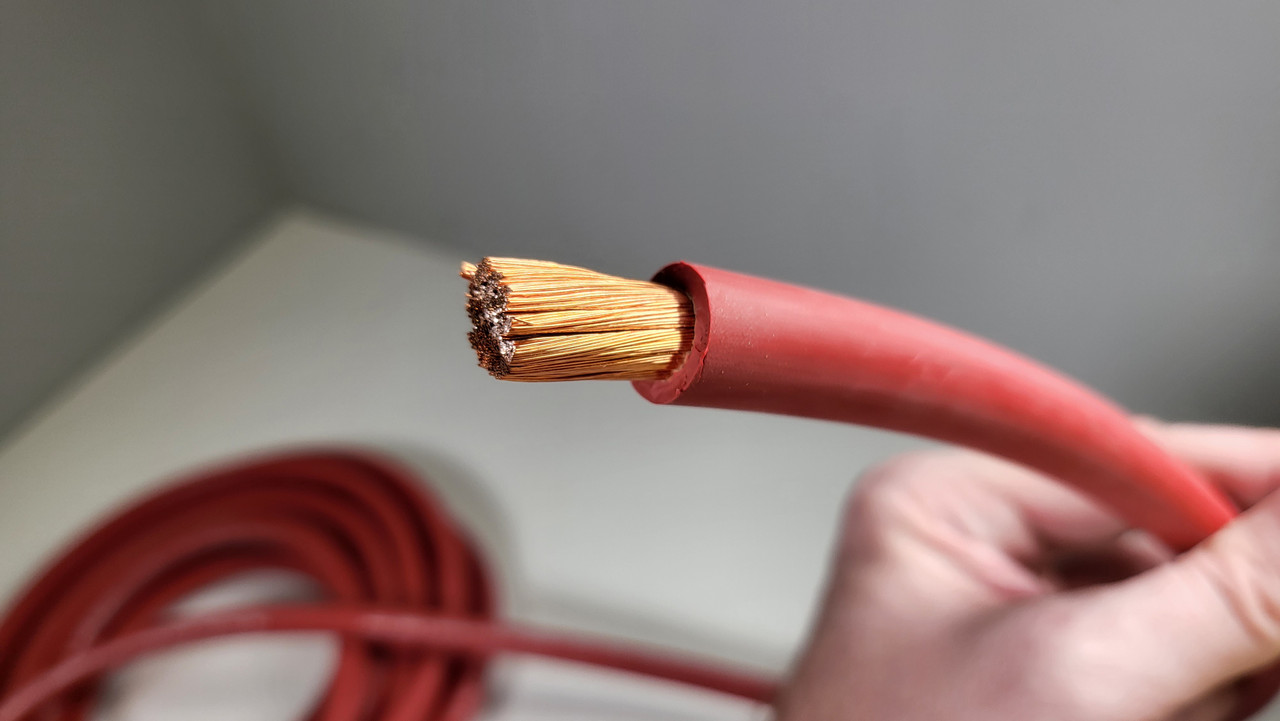 25 Feet 1/0 AWG Black Copper Welding Battery Cable - Tru Spec TeamWeldingWire