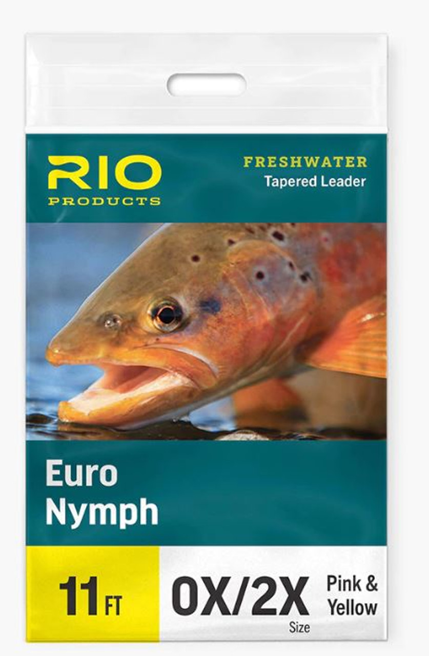 RIO EURO NYMPH LEADER WITH TIPPET RING 11FT 0X/2X (BLACK & WHITE