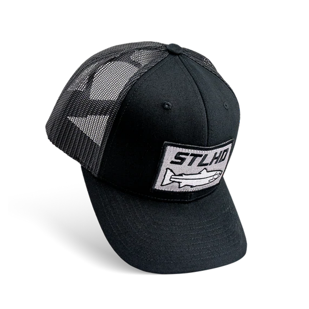 STLHD CHEHALIS SNAPBACK BLACK TRUCKER HAT