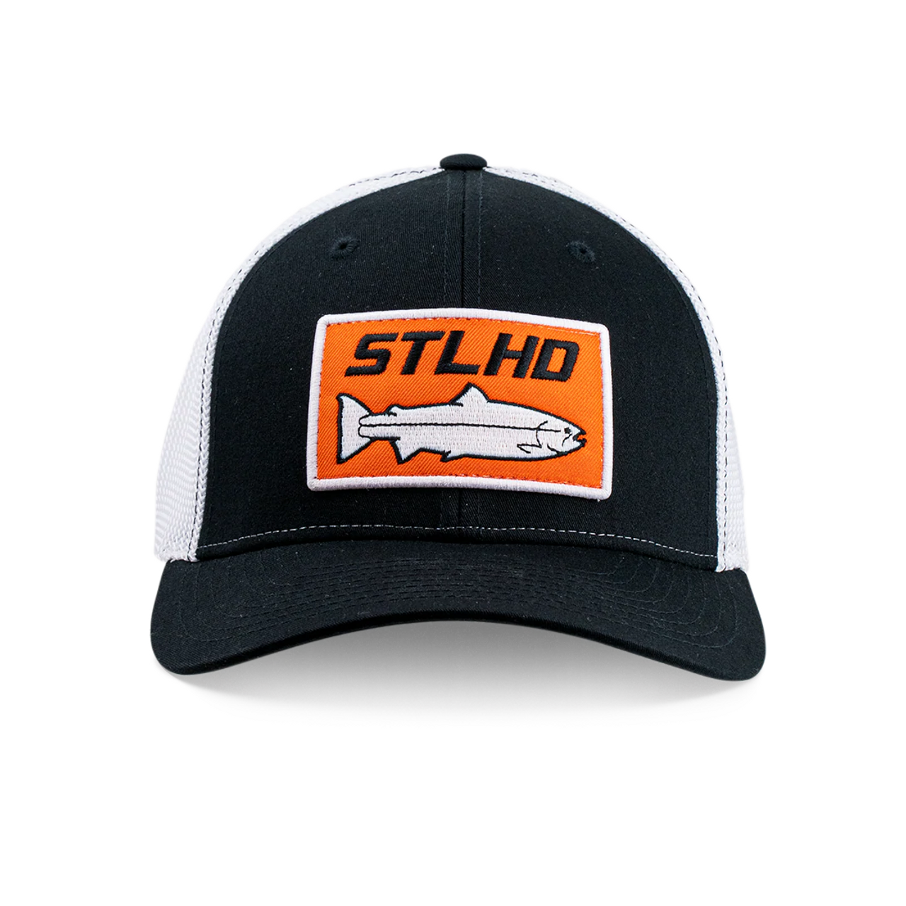 STLHD STANDARD BLACK/WHITE FLEXFIT HAT - FRED'S CUSTOM TACKLE