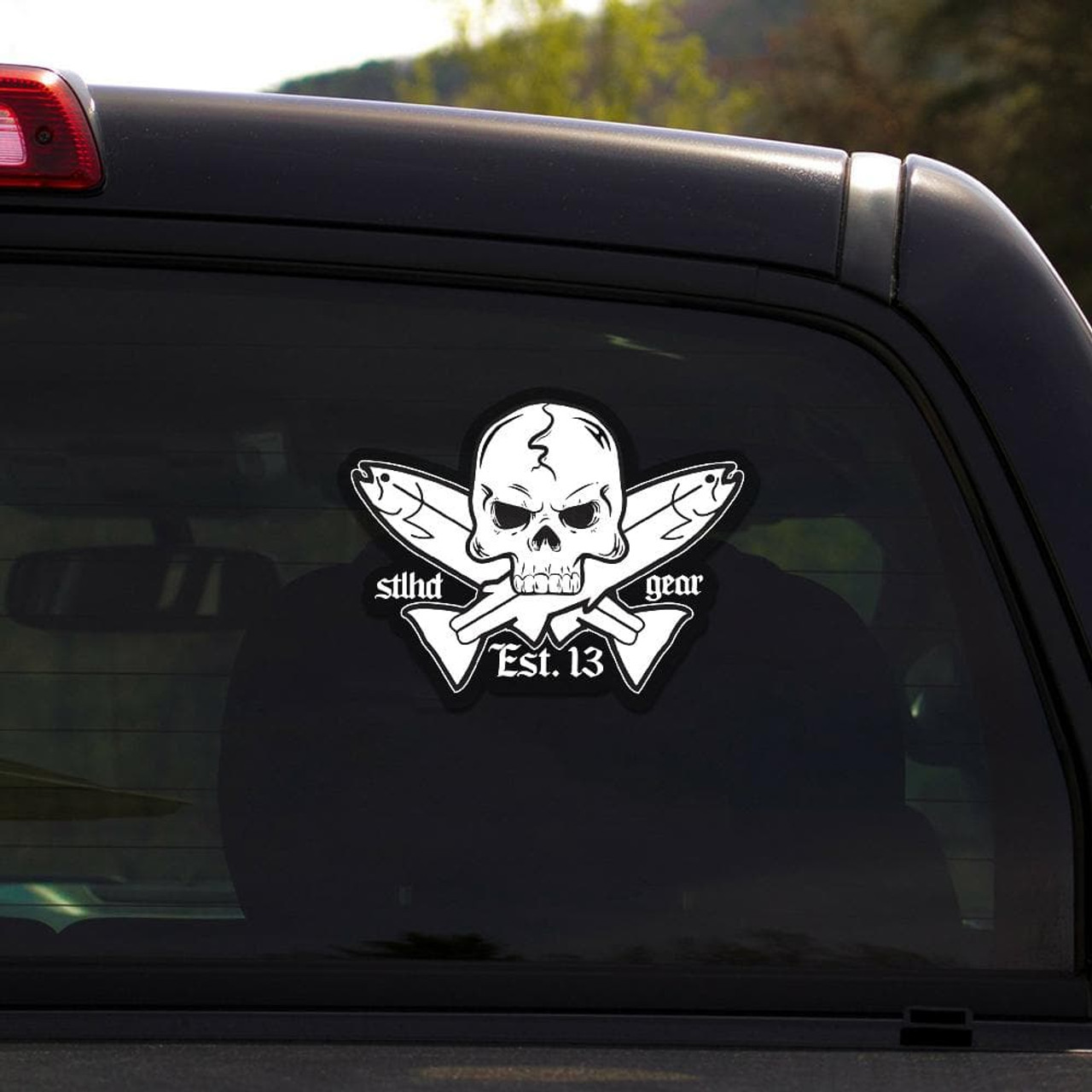 JOLLY ROGER STICKER 3"X 4" FRED'S CUSTOM TACKLE