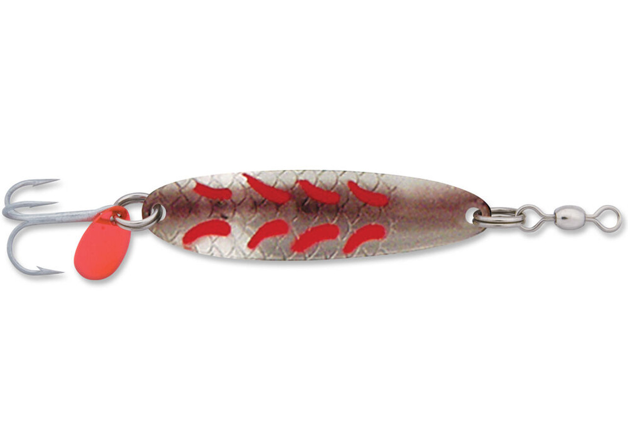 LUHR JENSEN KROCODILE 1/4 & 3/8 krocodile 1/4-3/8 size:3/8 krocodile 1/4-3/8 colour:chrome/neon blue side stripe