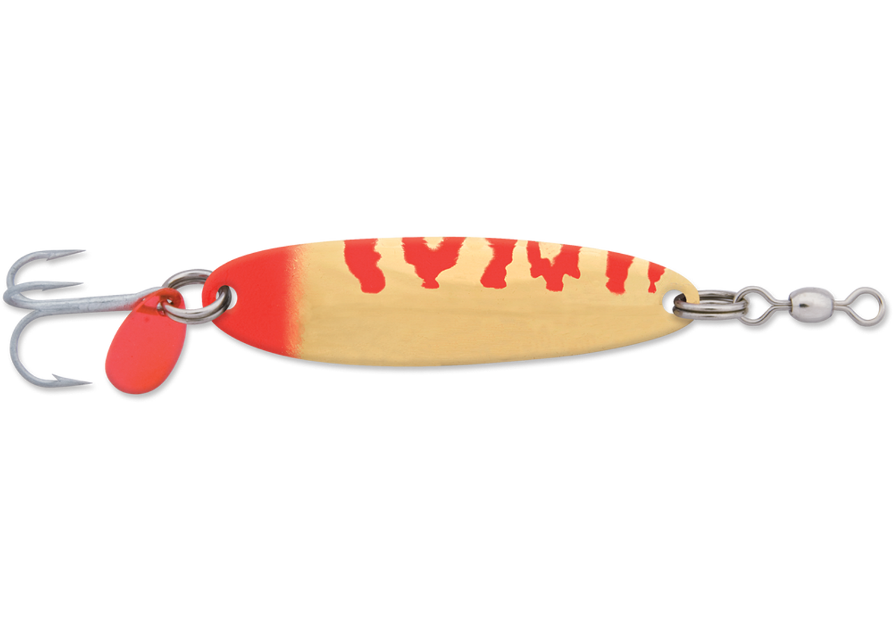 LUHR JENSEN KROCODILE 1/4 & 3/8 krocodile 1/4-3/8 size:3/8 krocodile 1/4-3/8 colour:chrome/neon blue side stripe