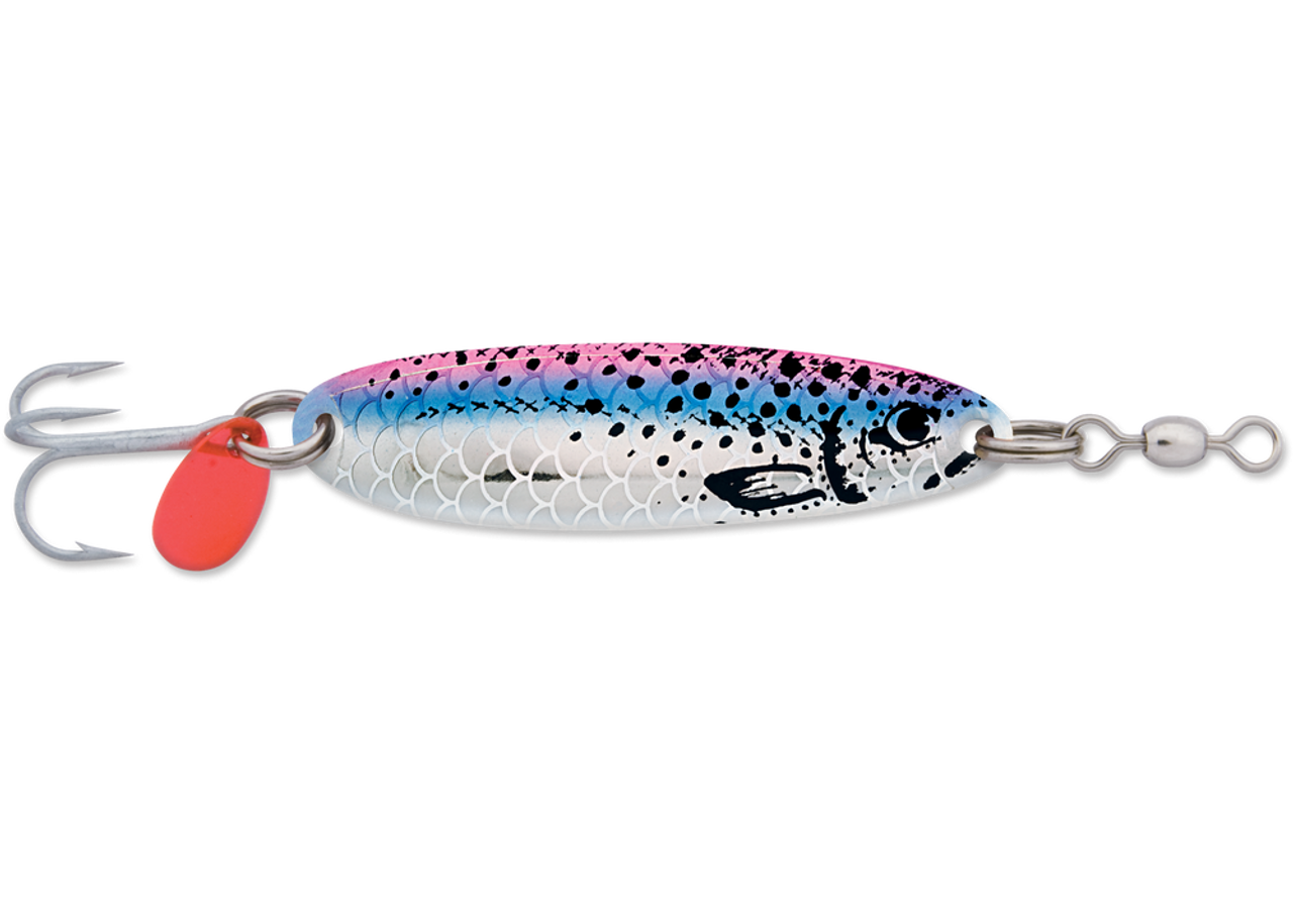 LUHR JENSEN KROCODILE 1/4 & 3/8 krocodile 1/4-3/8 size:3/8 krocodile 1/4-3/8 colour:chrome/neon blue side stripe