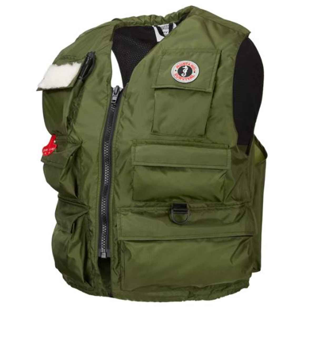 Mustang Survival - Manual Inflatable Fisherman's Vest - Olive, Small