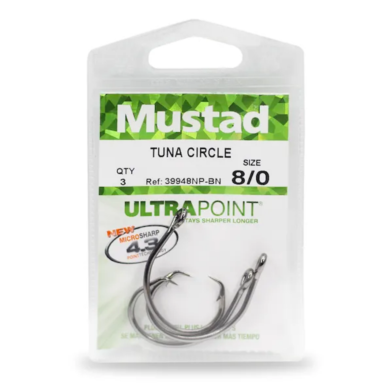 Mustad Demon Circle Hook, In Line, Wide Gap - Black Nickel-Size 7/0 - Pack Of 6