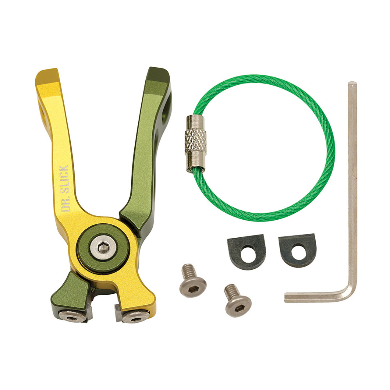 DR. SLICK CYCLONE NIPPER- GOLD AND GREEN ALUMINUM FRAME