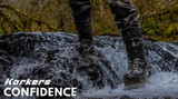 Korkers wading boots are like 4-wheel drive for your feet. Fish in confidence.