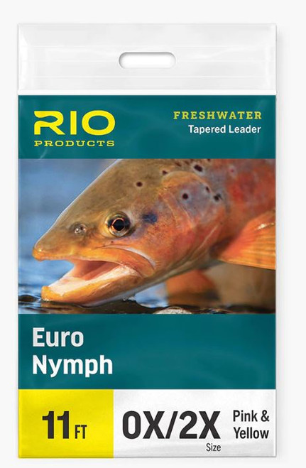 RIO EURO NYMPH LEADER WITH TIPPET RING 11FT 0X/2X (BLACK & WHITE)