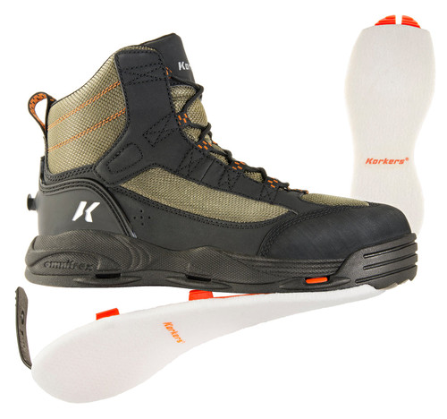 KORKERS DEVIL'S CANYON W/ FELT & KLING-ON SOLES WADING BOOTS