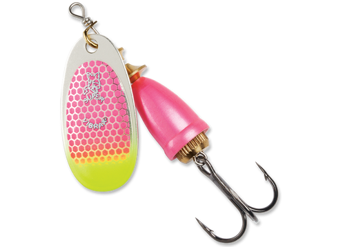 Blue Fox Super Vibrax Classic Spinner - 1/8 oz. - Silver Hot Pink