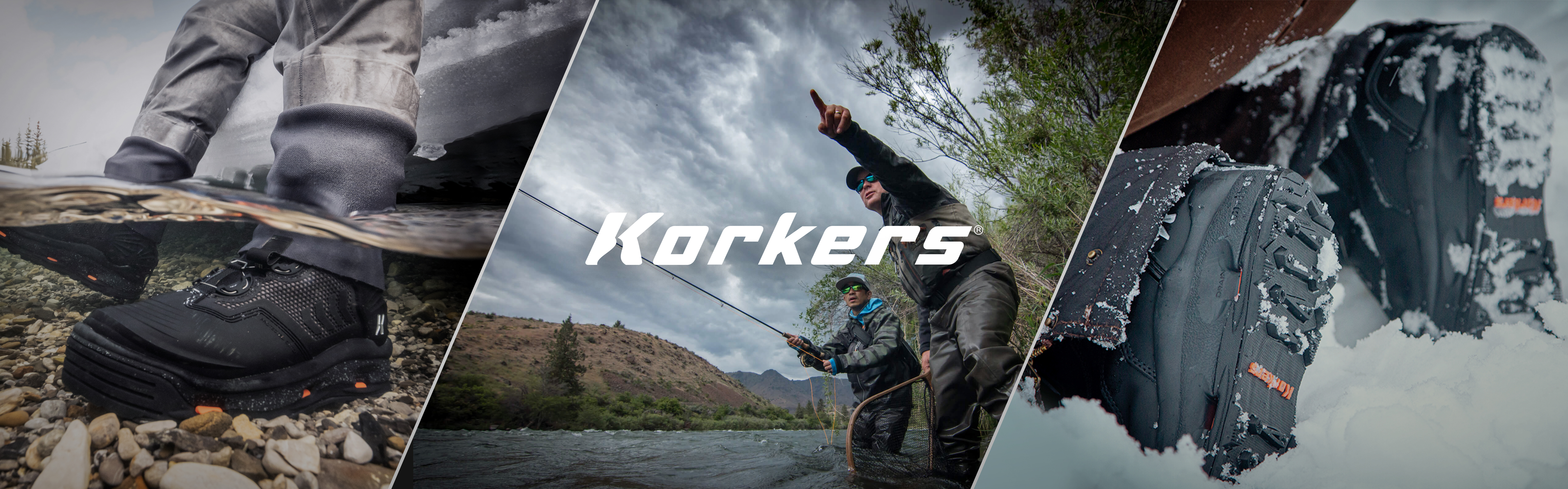 Korkers boots provide confidence whatever the conditions.