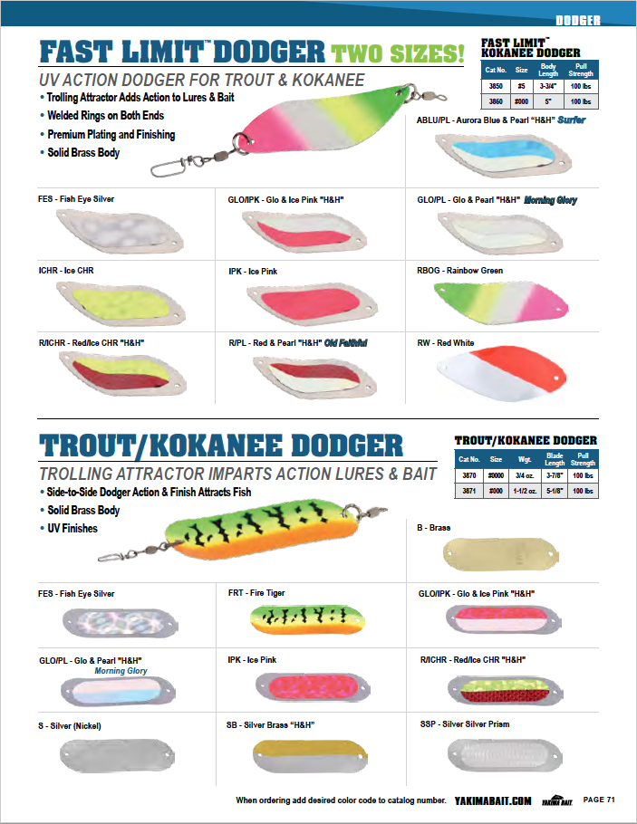 FAST LIMIT KOKANEE DODGER - FRED'S CUSTOM TACKLE